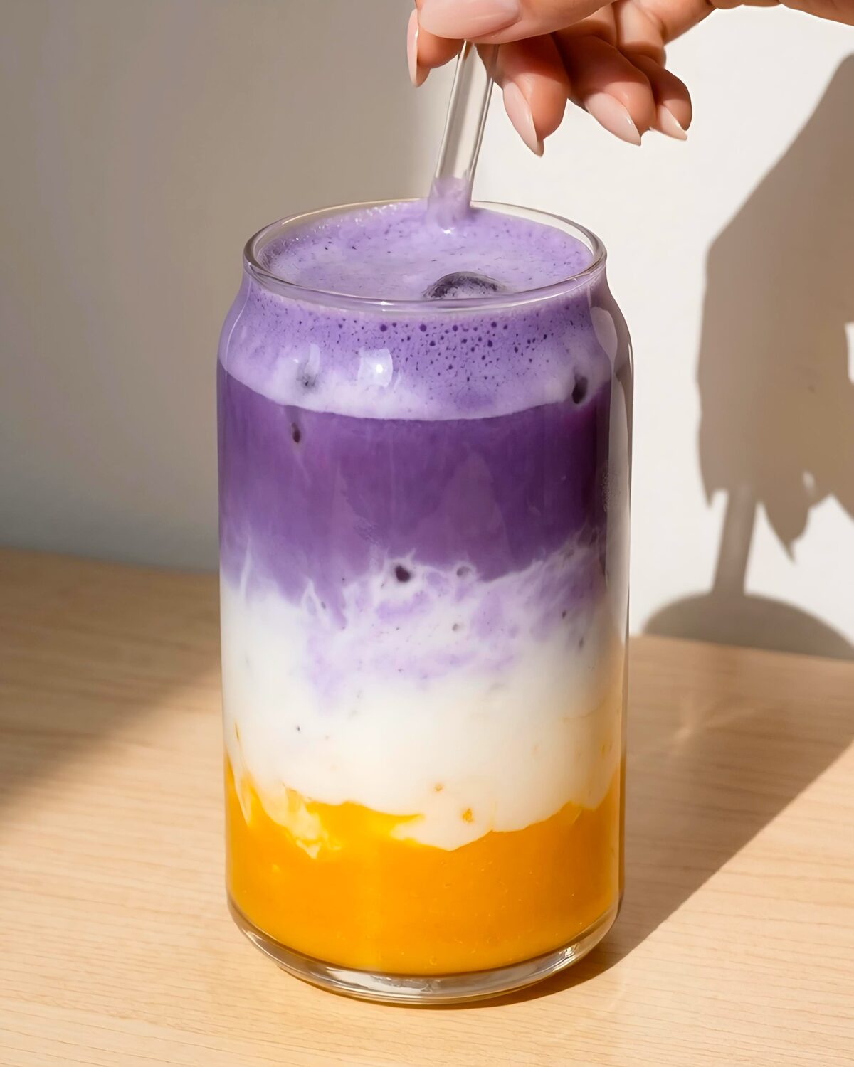 Ube Mango Latte Rezept