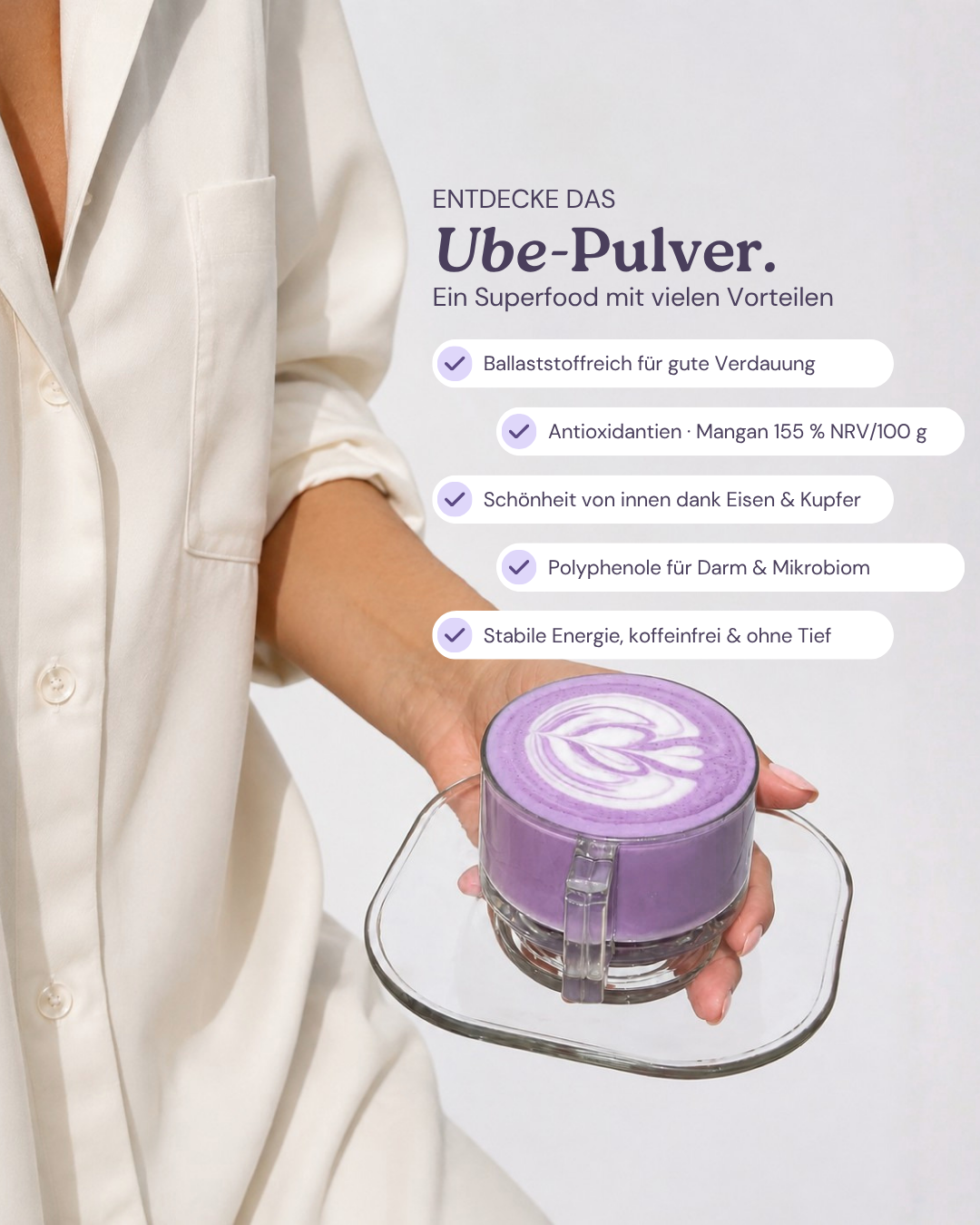 Ube-Latte Ube Nolia für Gesundheit und Schönheit der Haut