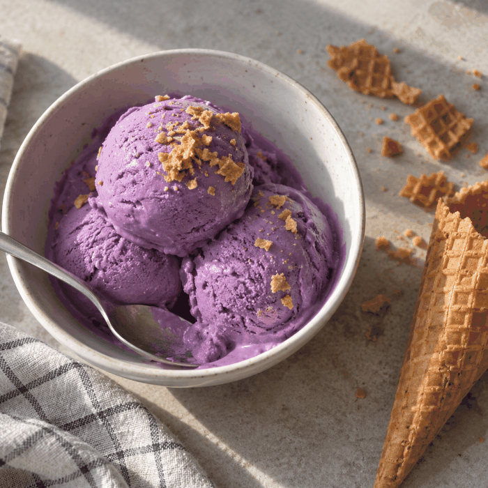 Ube-Eiscreme-Rezept: Cremiges lila Yamswurzel-Eis