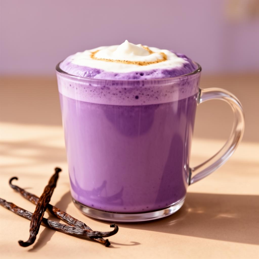 Ube Vanilla Latte Rezept