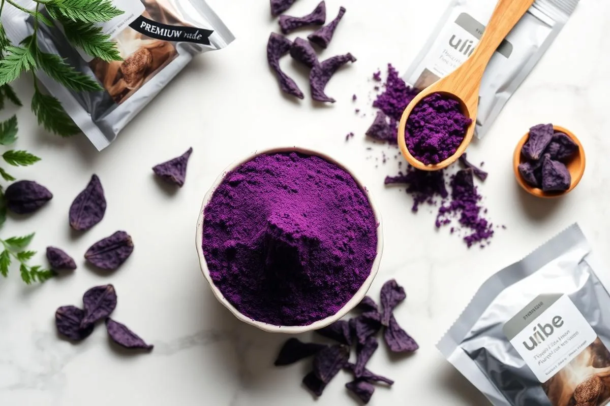 Großhandelslieferant für Ube – Ube-Pulver in großen Mengen von den Philippinen, lebensmittelechte natürliche lila Yamswurzel | UBE NOLIA®